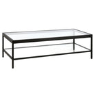 Hudson&Canal Alexis 54"W Rectangular Coffee Table - Blackened Bronze-A modern contemporary design for your living room, den, and more