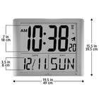 Marathon Super-Jumbo Atomic Digital Wall Clock with 7" Digits - Graphite Grey-SELF-SETTING/ADJUSTING - Using radio frequencies broadcast from NIST's colourado Atomic Clock