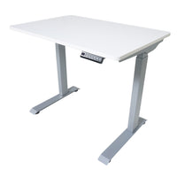 Victor - Bureau debout electrique compact reglable en hauteur, 3' de large, blanc-Bureau debout compact de 3' de large