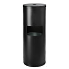 Gritt Commercial Wipes Dispenser with Built-In Trash Can - 26.5 L - Black-Trash receptacle and wipe dispenser all-in-one