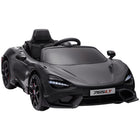 Qaba 12V McLaren Licensed Electric RC Car for Kids - Black-McLaren 765LT license ensures authentic design and exclusive branding 