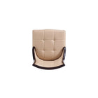 Manhattan Comfort - Lot de 2 chaises de salle à manger traditionnelles Fifth Avenue 18,5 po en similicuir et velours, coloris beige-Garantie limitée du fabricant de 30 jours