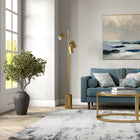 Hudson&Canal Dorset 3-Light Floor Lamp with Metal Shades - Brass/Brass-Rated for 3 100W incandescent bulbs - 9W LED bulbs, 23W fluorescent (CFL) bulbs, or 9W self-ballasted LED bulbs, E26-base bulbs, Bulbs not included