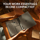 Logitech Casa Pop-Up Desk - Classic Chic-Great Work On Any Surface: Reach your full potential from anywhere in the home - be it a dining table, high countertop, or simply a corner that catches the sunrays 