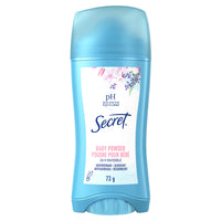 Secret Invisible Solid Antiperspirant and Deodorant - 73 g - Baby Powder-Stay fresh and dry all day long with secret invisible solid baby powder