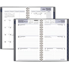 AT-A-GLANCE 2026 Traditional Weekly/Monthly Planner - 8" H x 5" W - Grey - Bilingual-Durable 2-piece poly cover in dark grey