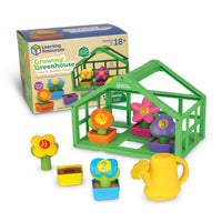 Learning Resources Growing Greenhouse Color and Number Playset - Set of 12-Growing school-ready skills: Kids learn color and counting skills as they sort, match, and count the flowers and their pots in this preschool learning toy!