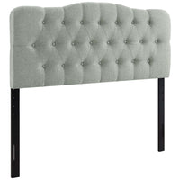 Modway Annabel Upholstered Fabric Queen Headboard - Grey-Elegantly tufted button headboard