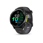 Garmin - Forerunner 970, titane DLC gris carbone avec boîtier noir et bracelet en pierre blanche noire/translucide-CONCEPTION PREMIUM - Notre écran tactile AMOLED le plus lumineux avec commandes à boutons, une lunette en titane légère et une lentille en saphir, ainsi qu'une lampe de poche LED intégrée pour une meilleure visibilité dans l'obscurité pendant les courses tôt le matin ou tard le soir.