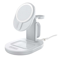 OtterBox 7.5 W 3-in-1 Charging Station with MagSafe - White-Sleek design optimized for home and office with premium, fingerprint-resistant finish