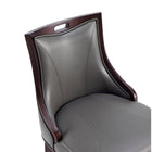 Manhattan Comfort Emperor 19" Traditional Faux Leather Upholstered Barstool - Pebble Grey-10