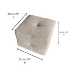 Exform Lilith Cube - Stool, Ottoman, Side Table - Black Chenille-Ideal For: Homes, condos, apartments, offices, hotels, lounges, commercial spaces