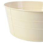 My Home My Living - Boîtes rondes en métal, lot de 3 - 26,7 cm de diamètre x 12,1 cm de hauteur - Crème-Grand espace de rangement pour les articles ménagers essentiels