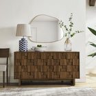 Modway Owen 59" 4 Door Geometric Sideboard - Walnut-Soft Close Hinges