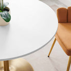 Modway Amuse 40" Dining Table - Gold White-Seats 4