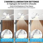 Bell+Howell 15.7 in. Socket Fan Warm Light with Remote - White-Easy to use- no wiring or installation necessary