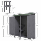Outsunny Garden Storage Shed with Asphalt Roof - 55" x 30"-Roofing felt 