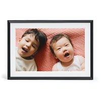 Aura Carver Mat Digital Photo Frame - Gravel-Add as many photos and videos as you want