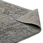 Modway Enye Distressed Vintage Floral Lattice Area Rug - 8 ft W x 10 ft L - Brown/Silver Blue-8