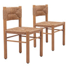 Zuo Iska Dining Chair - Natural - Set of 2-Assembly required