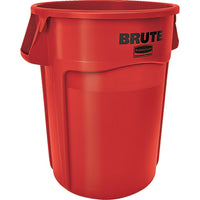 Brute 32 Gallon Vented Round Containers - Red - 2 Pack-Brute container