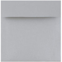 JAM Paper 6" x 6" Square Metallic Invitation Envelopes - Stardream Silver - 25 Pack-Colour: Stardream Silver