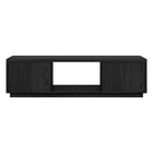 Hudson&Canal Dorian TV Stand for TV's up to 65" - Black Grain-A modern contemporary design accommodates TVs up to 65" for your entertaining space