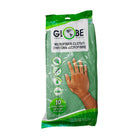 Globe Commercial Microfiber Cloth - 240GSM - 14" x 14" - Green - 10 Pack-Withstands hundreds of launderings