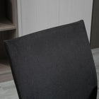Vinsetto - Chaise d’ordinateur pivotante en lin à dossier moyen - noir-Hauteur d’assise réglable à partir de 35 po