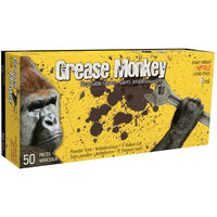 Grease Monkey 8 Mil Disposable Gloves - Black - X-Large - 50 Pack-Disposable, XL, black