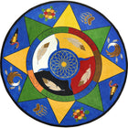 Joy Carpets Spirit of Truth Area Rug - 5'4" Round - Multicolour-Manufactured with premium WearOn Nylon for lasting beauty and durability in high-traffic areas