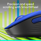 Logitech Signature M650L Wireless Mouse - Blue-The optimal fit for your hand: This comfortable full size mouse is designed for larger hands, for the optimal fit