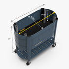 Permasteel Elevated Garden Bed with EnGrow TrueSoil Technology - Blue-Powder Coated Steel bottom tray for storage