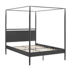 Modway Marlowe 4-Poster Canopy Metal Queen Platform Bed - Charcoal-Tapered Metal Frame