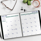 Blueline 2025-2026 Essential 16-Month Monthly Planner - 11" x 9-1/16" - Black - Bilingual-50% post-consumer recycled paper