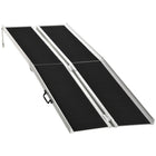 HOMCOM - Rampe pour fauteuil roulant 8 pi avec revêtement antidérapant pour mobilité en scooter - noir-Construction en alliage d'aluminium robuste et anti-corrosif avec une super résistance et durabilité 