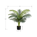 Monarch Specialties 34" Artificial Indoor Palm Tree - Floor - Black Pot-This easy-care faux potted plant is made from the highest quality materials and requires no maintenance or watering, for a sustainable, environmentally friendly, decorative accent that will last a lifetime