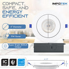 Impotek 4" Gimbal Eyeball LED 9W 5CCT Dimmable Recessed Ceiling Light - 4 Pack-5 Year Limited Manufacturer Warranty
