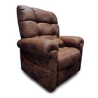 Journey Perfect Sleep Chair Deluxe Plus 2 Zone Heat Massage Duralux Recliner - Chocolate-Powered lift recliner design supports sitting, relaxing, reclining, and sleeping in one chair