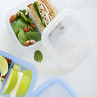 Minimal Silicone Bento Lunch Boxr - Clear - 700ml - Set of 2-Freezer, dishwasher, microwave and oven safe