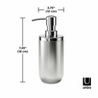 Umbra Junip Soap and Sanitizer Pump - 295ml - Stainless Steel-Soap/Sanitizer Dispenser Colour: Stainless Steel