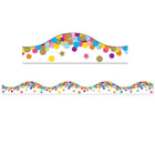 Ashley Productions Magnetic Scallop Border - Confetti - 12'/Pack - 6 Pack-Great for dividing whiteboards into sections for organization and common core work