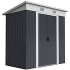 Outsunny 6' x 4' Outdoor Storage Shed - Charcoal Grey-Ample storage space
