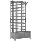 Outsunny 72" Wood Raised Garden Bed - Dark Grey-Plenty of space to plant vegetables, flowers, and herbs
