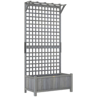 Outsunny 72" Wood Raised Garden Bed - Dark Grey-Plenty of space to plant vegetables, flowers, and herbs
