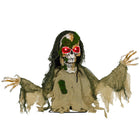 Outsunny Animated Half-Body Skeleton Halloween Decoration-Realistic half-body skeleton design adds a spooky focal point to your decor 