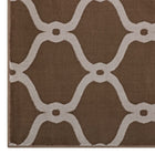 Modway - Beltara Treillis transitionnel en maillon de chaîne Tapis de 5 pi l x 8 pi L - Beige foncé et beige-Polypropylène 100% à thermofixation douce