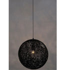 Plata Import 16" Diamater Rope Pendant Lamp-delicate strands of flaxen thread