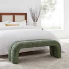 Modway Dax 50.5" Chenille Upholstered Accent Bench - Basil-Dense Foam Padding