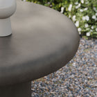 Modway Argos Indoor/Outdoor Patio Concrete Round Coffee Table - Grey-Cylindrical Base